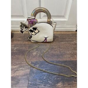 Danielle Nicole Disney Beauty and the Beast Mrs Potts Chip Crossbody Bag White